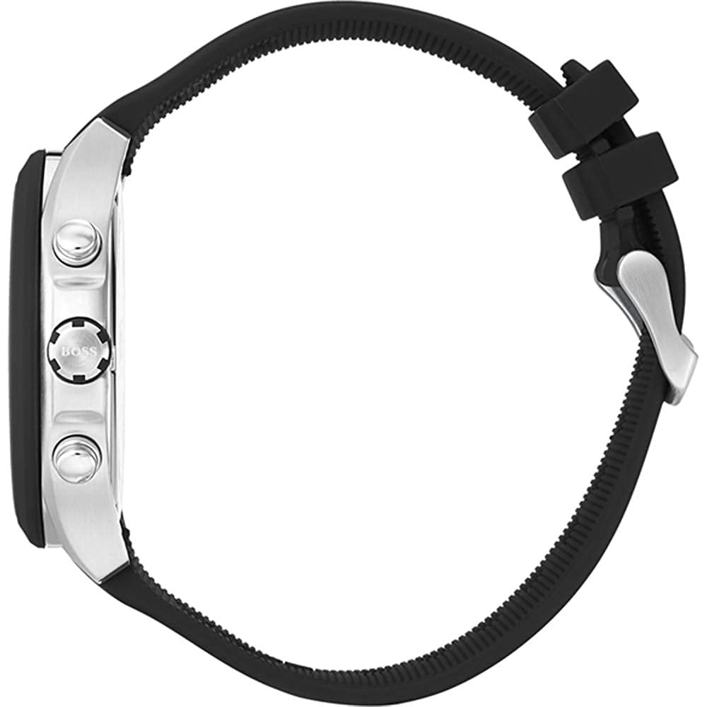  Shop Authentic Hugo Boss Velocity Black Dial Black Leather Strap Watch for Men - 1513716 - Luxxuri