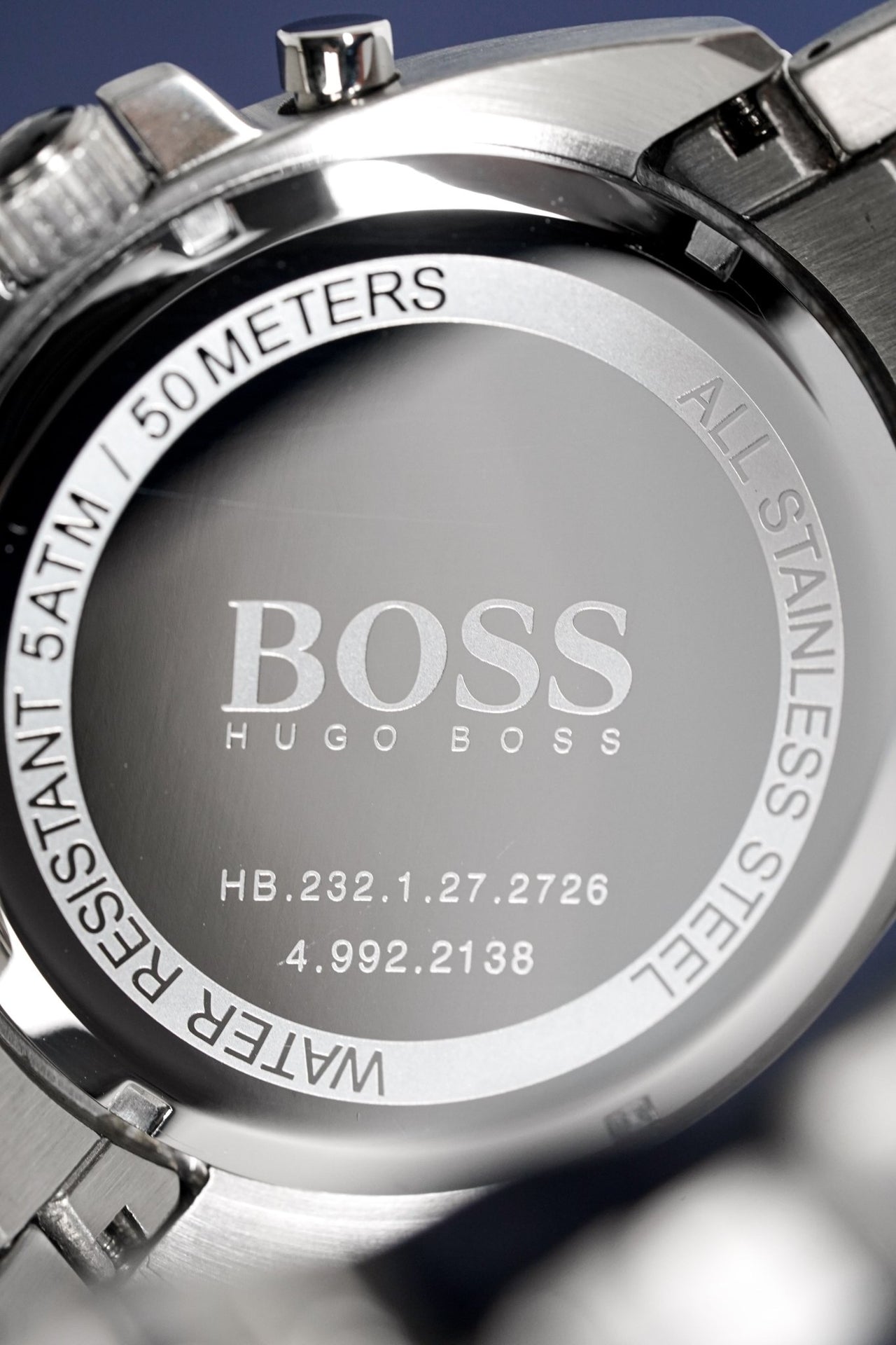  Shop Authentic Hugo Boss Chronograph Driver Blue Dial Silver Steel Strap Watch for Men - 1513081 - Luxxuri