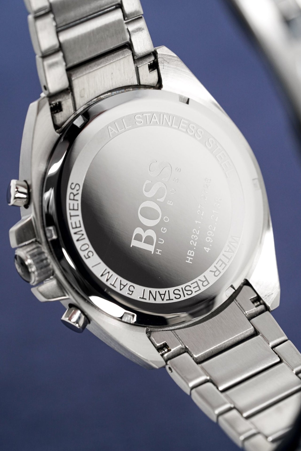  Shop Authentic Hugo Boss Chronograph Driver Blue Dial Silver Steel Strap Watch for Men - 1513081 - Luxxuri