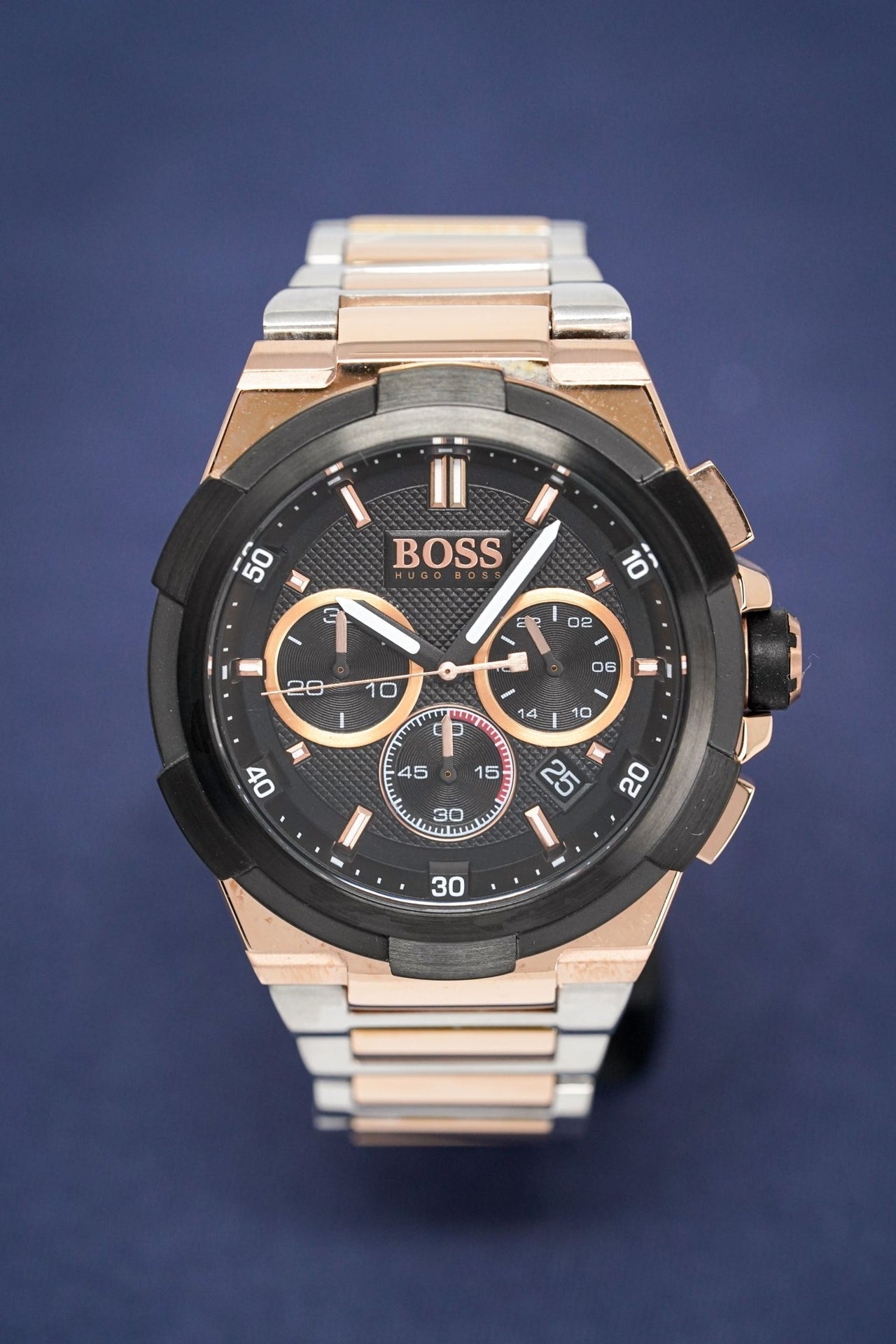  Shop Authentic Hugo Boss Supernova Black Dial Two Tone Steel Strap Watch for Men - 1513358 - Luxxuri