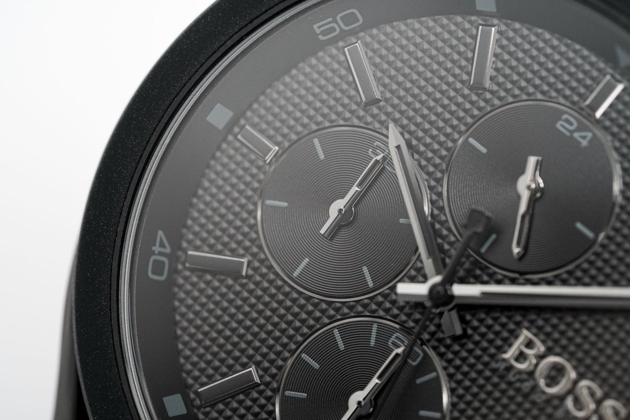  Shop Authentic Hugo Boss Velocity Black Dial Black Rubber Strap Watch for Men - 1513720 - Luxxuri