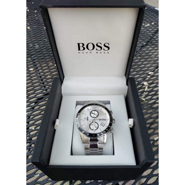  Shop Authentic Hugo Boss Rafale Competitive Sport Silver Dial Silver Steel Strap Watch for Men - 1513511 - Luxxuri
