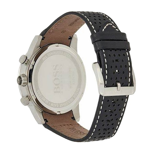  Shop Authentic Hugo Boss Rafale Chronograh Quartz White Dial Black Leather Strap Watch For Men - HB1513403 - Luxxuri