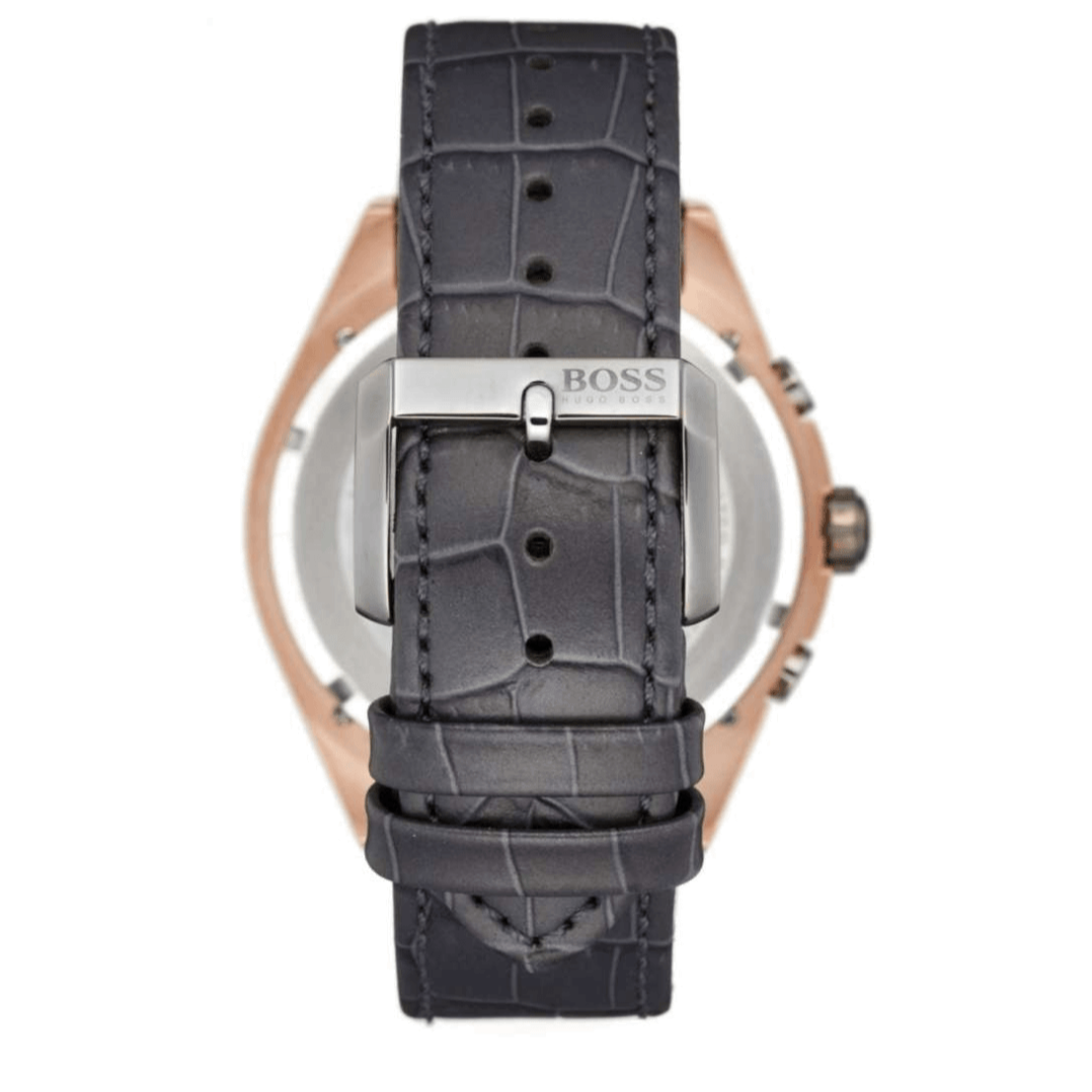  Shop Authentic Hugo Boss Onyx Grey Dial Black Leather Strap Watch for Men - 1513366 - Luxxuri