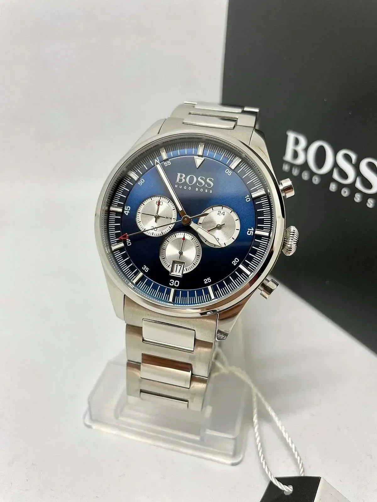  Shop Authentic Hugo Boss Pioneer Blue Dial Silver Steel Strap Watch for Men - 1513713 - Luxxuri
