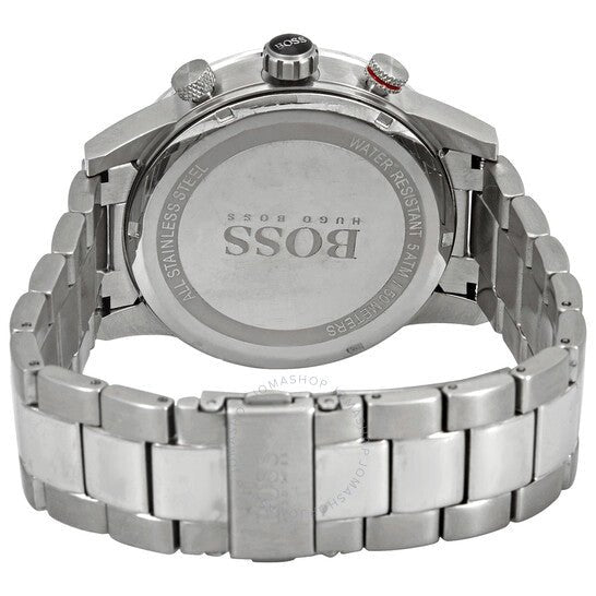  Shop Authentic Hugo Boss Rafale Chronograph Black Dial Silver Steel Strap Watch for Men - 1513509 - Luxxuri