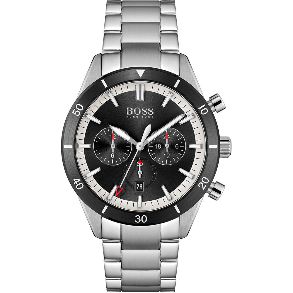  Shop Authentic Hugo Boss Santiago Black Dial Silver Steel Strap Watch for Men - 1513862 - Luxxuri