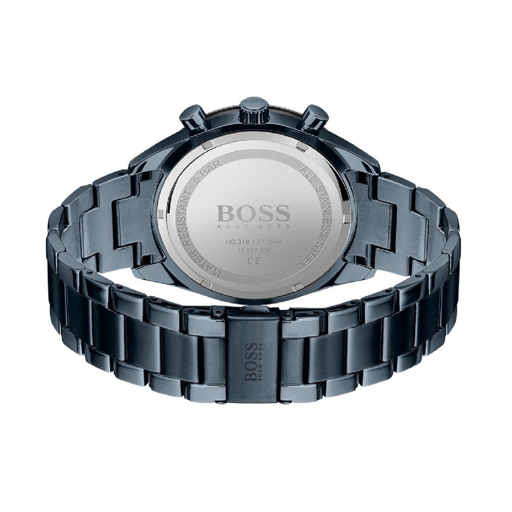 Shop Authentic Hugo Boss Santiago Grey Dial Blue Steel Strap Watch for Men - 1513865 - Luxxuri