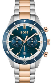  Shop Authentic Hugo Boss Santiago Blue Dial Two Tone Steel Strap Watch for Men - 1513937 - Luxxuri