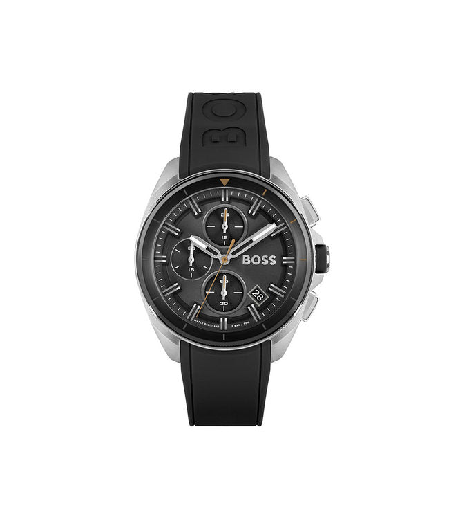  Shop Authentic Hugo Boss Volane Grey Dial Black Silicone Strap Watch for Men - 1513953 - Luxxuri
