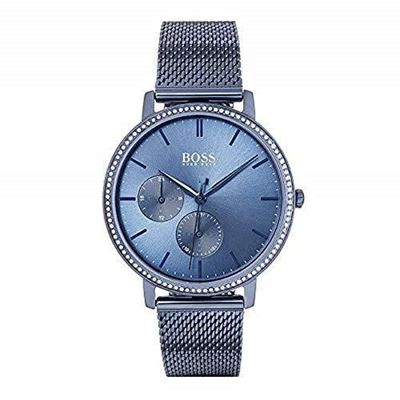  Shop Authentic Hugo Boss Infinity Blue Dial Blue Mesh Bracelet Watch for Women - 1502518 - Luxxuri
