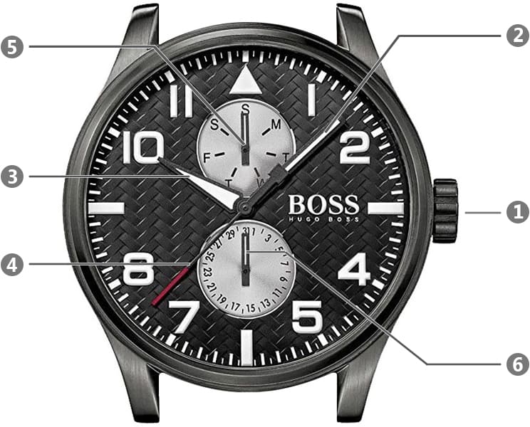  Shop Authentic Hugo Boss Aeroliner Chronograph Black Dial Black Leather Strap Watch For Men - 1513086 - Luxxuri