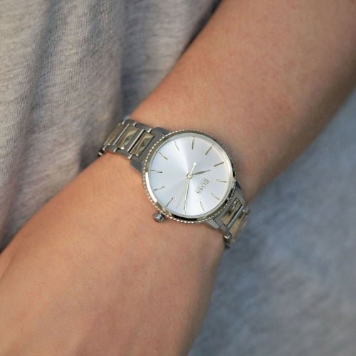  Shop Authentic Hugo Boss Signature Silver Dial Two Tone Steel Strap Watch for Women - 1502568 - Luxxuri