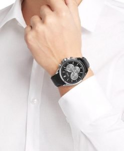  Shop Authentic Hugo Boss Driver Black Dial Black Leather Strap Watch for Men - 1512879 - Luxxuri