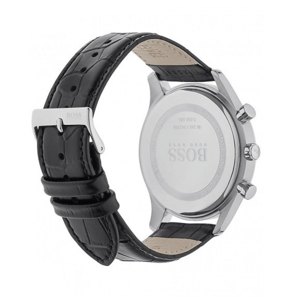  Shop Authentic Hugo Boss Ambassador Chronograph Quartz Black Dial Black Leather Strap Watch For Men - HB1513194 - Luxxuri