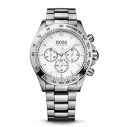  Shop Authentic Hugo Boss Ikon Chronograph White Dial Silver Steel Strap Watch for Men - 1512962 - Luxxuri