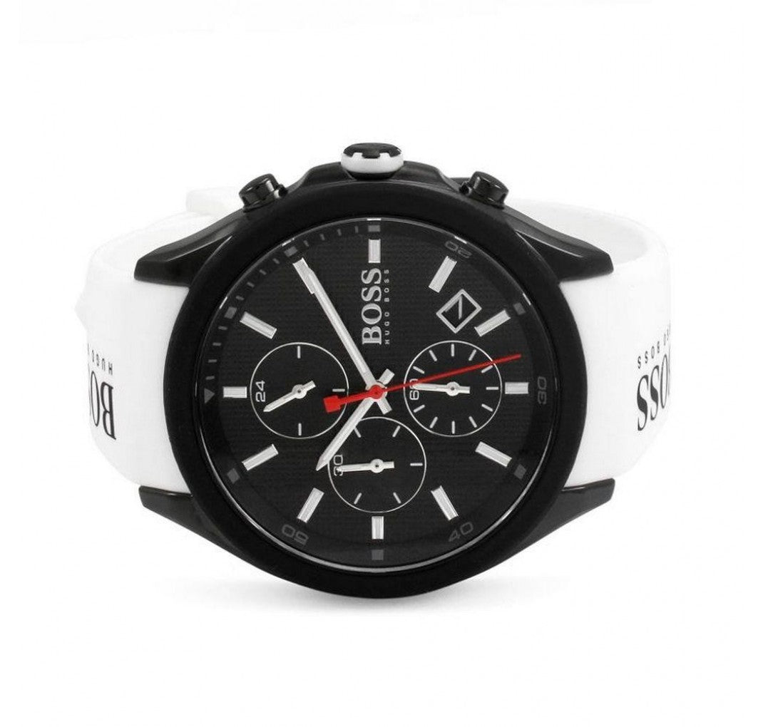  Shop Authentic Hugo Boss Velocity Black Dial White Rubber Strap Watch for Men - 1513718 - Luxxuri
