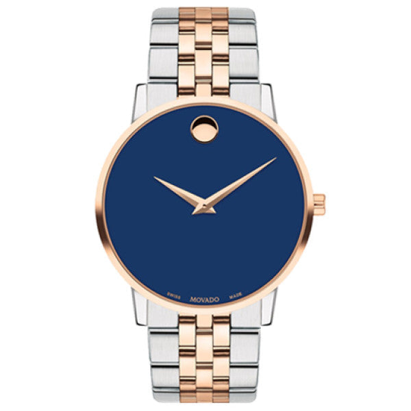  Shop Authentic Movado Museum Classic Blue Dial Two Tone Steel Strap Watch for Men - 0607267 - Luxxuri