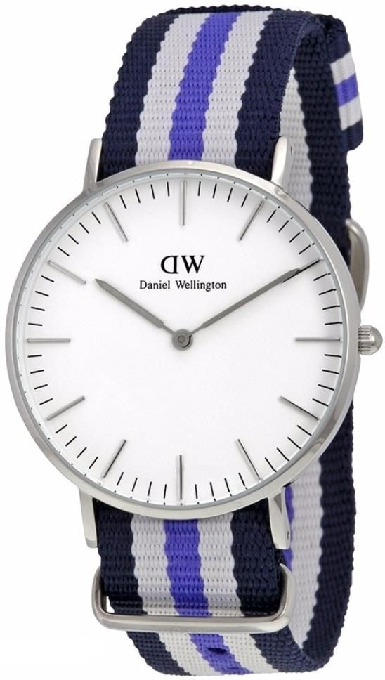  Shop Authentic Daniel Wellington Classic Trinity White Dial Three Tone Nylon Strap Watch For Women - 0609DW - Luxxuri