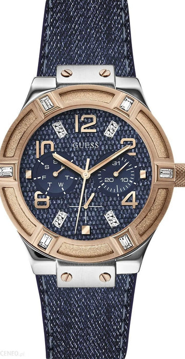  Shop Authentic Guess Jet Setter Analog Blue Dial Blue Denim Strap Watch For Women - W0289L1 - Luxxuri