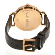  Shop Authentic Calvin Klein Even Grey Dial Brown Leather Strap Watch for Women - K7B236G3 - Luxxuri