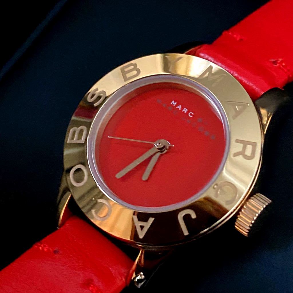  Shop Authentic Marc Jacobs Blade Red Dial Red Leather Strap Watch for Women - MBM1204 - Luxxuri