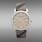  Shop Authentic Burberry The City Nova Beige Dial Grey Leather Strap Watch for Women - BU9023 - Luxxuri