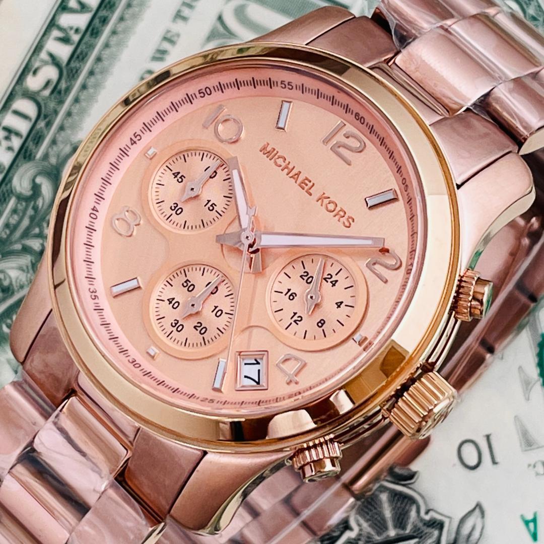  Shop Authentic Michael Kors Runway Rose Gold Dial Rose Gold Steel Strap Watch for Women - MK5128 - Luxxuri