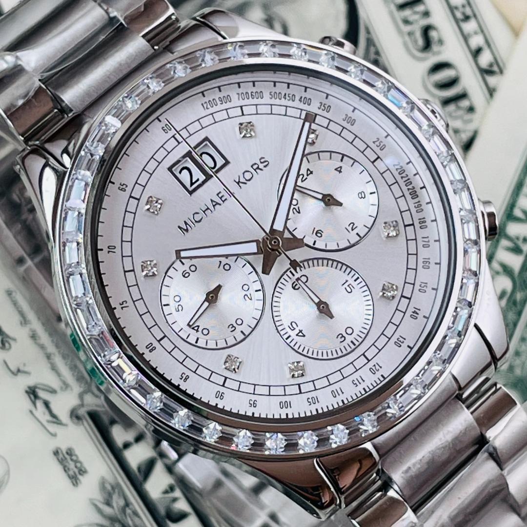 Shop Authentic Michael Kors Brinkley Diamonds Silver Dial Silver Steel Strap Watch for Women - MK6186 - Luxxuri