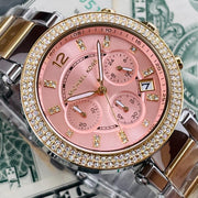  Shop Authentic Michael Kors Parker Pink Dial Two Tone Steel Strap Watch for Women - MK6140 - Luxxuri