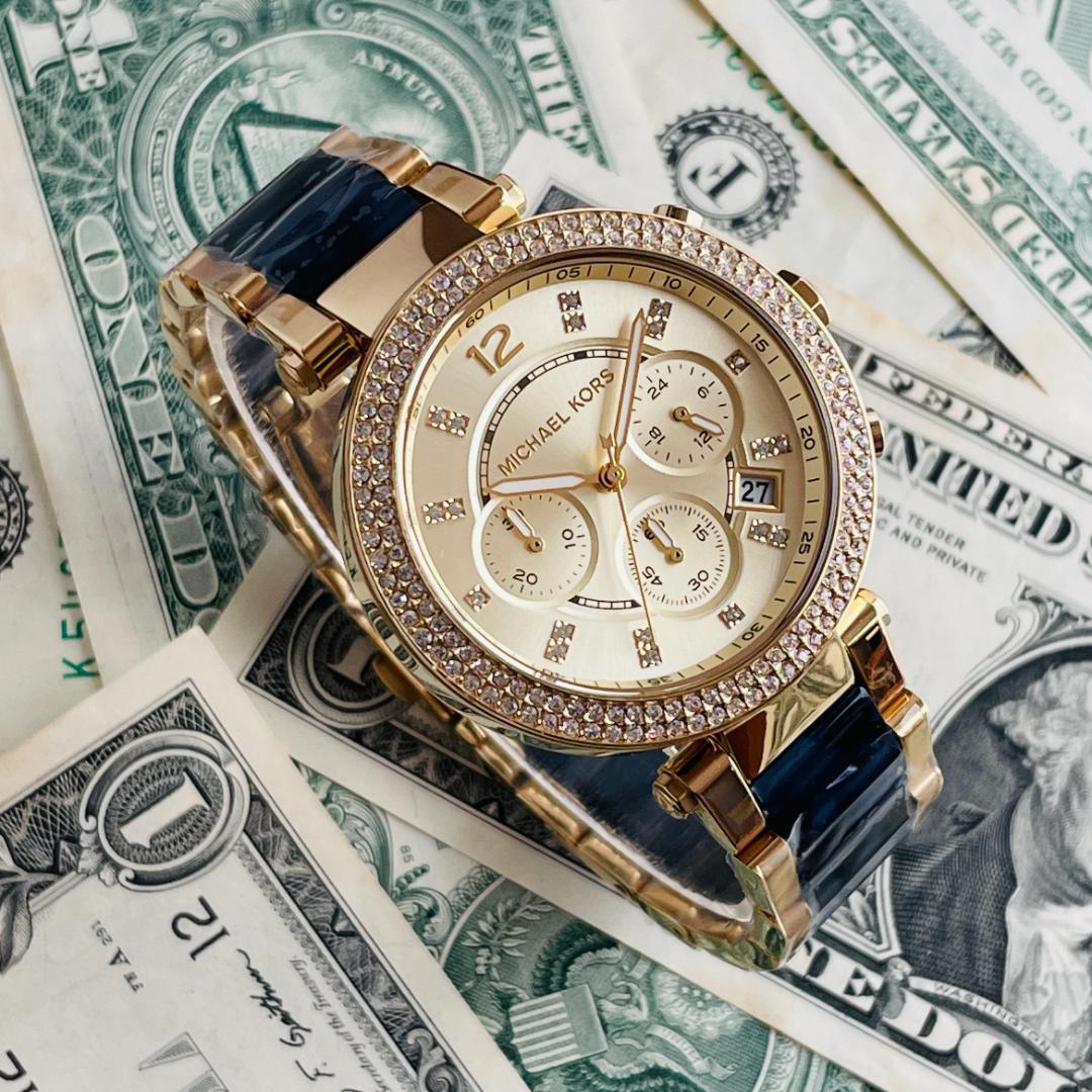  Shop Authentic Michael Kors Parker Gold Dial Two Tone Steel Strap Watch for Women - MK6238 - Luxxuri