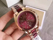  Shop Authentic Michael Kors Bradshaw Burgundy Dial Two Tone Steel Strap Watch for Women - MK6270 - Luxxuri