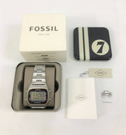 Shop Authentic Fossil Retro Digital Silver Dial Silver Steel Strap Watch for Men - FS5844 - Luxxuri