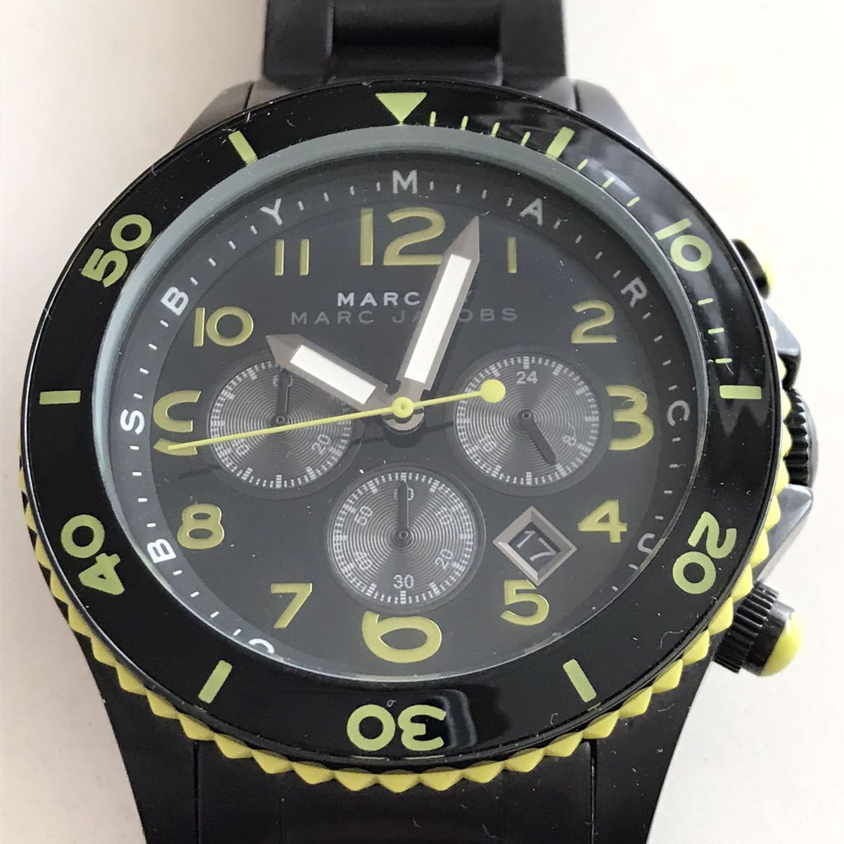  Shop Authentic Marc Jacobs Rock Chronograph Black Dial Black Steel Strap Watch for Men - MBM5026 - Luxxuri