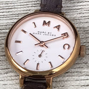  Shop Authentic Marc Jacobs Sally White Dial Black Leather Strap Watch for Women - MBM1352 - Luxxuri