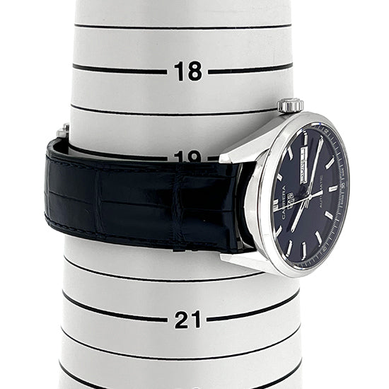  Shop Authentic Tag Heuer Carrera Day Date Blue Dial Blue Leather Strap Watch for Men - WBN2012.FC6502 - Luxxuri