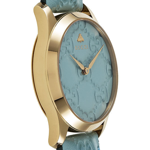  Shop Authentic Gucci G Timeless Quartz Blue Dial Blue Leather Strap Watch For Men - YA1264097 - Luxxuri