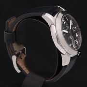  Shop Authentic Marc Jacobs Larry Chronograph Black Dial Black Leather Strap Watch for Men - MBM5033 - Luxxuri