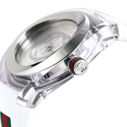  Shop Authentic Gucci SYNC XXL White Dial White Rubber Strap Watch For Men - YA137102 - Luxxuri