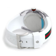  Shop Authentic Gucci SYNC XXL White Dial White Rubber Strap Watch For Men - YA137102 - Luxxuri