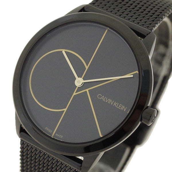  Shop Authentic Calvin Klein Minimal Black Dial Black Mesh Bracelet Watch for Women - K3M224X1 - Luxxuri