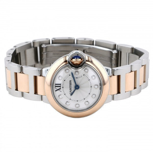  Shop Authentic Cartier Ballon Bleu De Cartier Diamonds Silver Dial Two Tone Steel Strap Watch for Women - W3BB0026 - Luxxuri