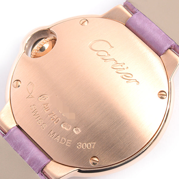  Shop Authentic Cartier Ballon Bleu Diamonds White Dial Pink Leather Strap Watch for Women - WE902050 - Luxxuri