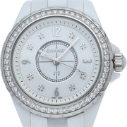  Shop Authentic Chanel J12 Quartz Diamonds White Dial White Steel Strap Watch for Women - J12 H3110 - Luxxuri