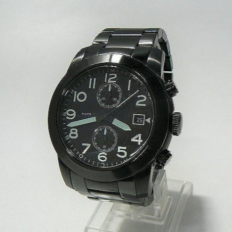  Shop Authentic Marc Jacobs Larry Chronograph Black Dial Black Steel Strap Watch for Men - MBM5032 - Luxxuri