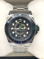  Shop Authentic Gucci Dive Snake Black Dial Silver Steel Strap Watch For Men - YA136218 - Luxxuri
