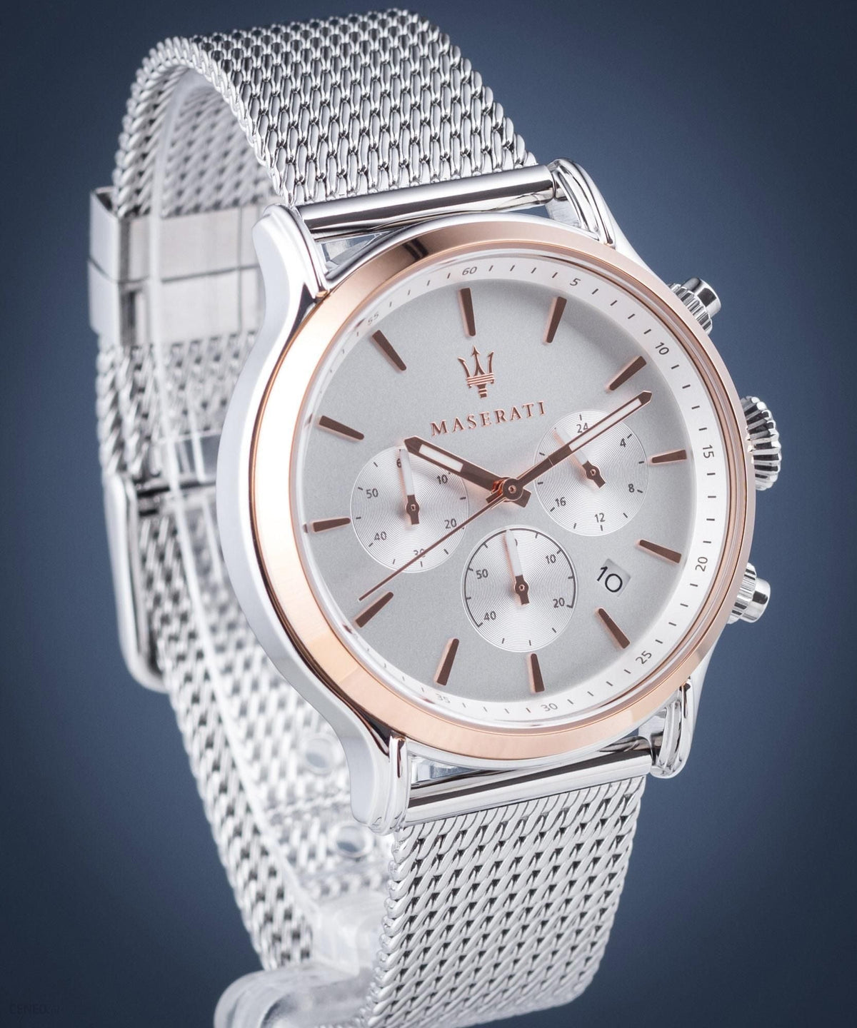  Shop Authentic Maserati Epoca White Dial Chronograph Silver Mesh Bracelet Watch For Men - R8873618009 - Luxxuri