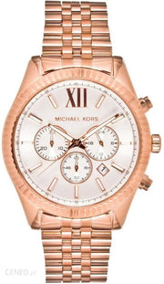  Shop Authentic Michael Kors Lexington Chronograph White Dial Rose Gold Steel Strap Watch For Women - MK8313 - Luxxuri