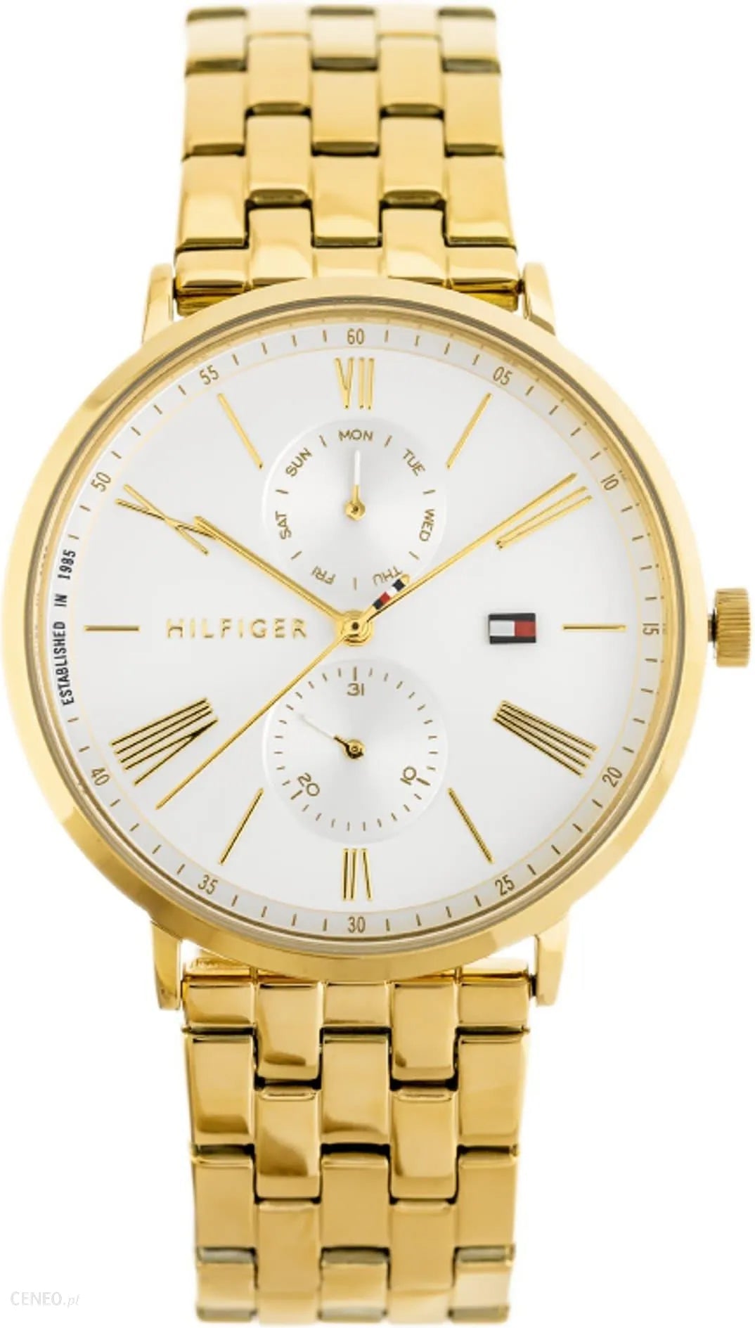  Shop Authentic Tommy Hilfiger Jenna Quartz White Dial Gold Steel Strap Watch for Women - 1782069 - Luxxuri