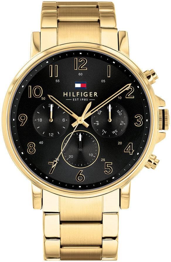  Shop Authentic Tommy Hilfiger Daniel Chronograph Black Dial Gold Steel Strap Watch For Men - 1791978 - Luxxuri